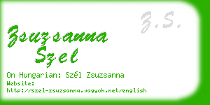 zsuzsanna szel business card